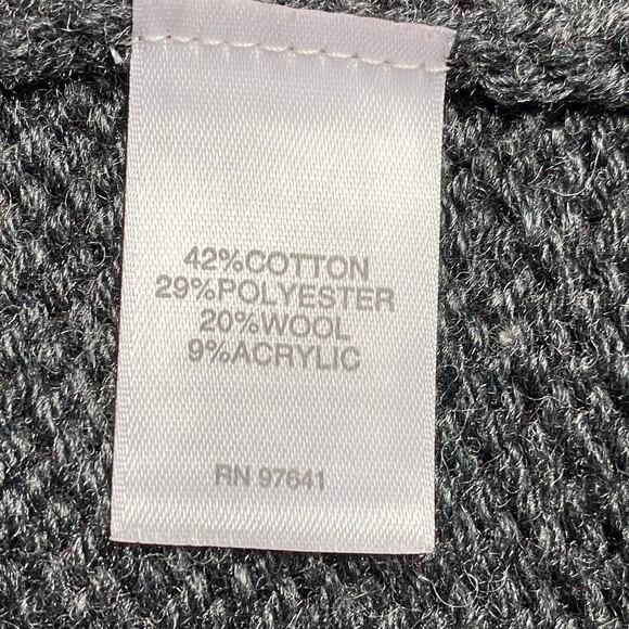 J Jill Womens Small Open Front Long Cardigan Duster Sweater Red Gray Wool Blend - Picture 8 of 9